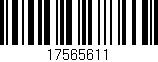 Código de barras (EAN, GTIN, SKU, ISBN): '17565611'