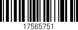 Código de barras (EAN, GTIN, SKU, ISBN): '17565751'