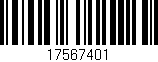 Código de barras (EAN, GTIN, SKU, ISBN): '17567401'