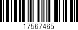 Código de barras (EAN, GTIN, SKU, ISBN): '17567465'