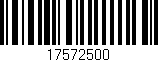 Código de barras (EAN, GTIN, SKU, ISBN): '17572500'