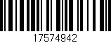 Código de barras (EAN, GTIN, SKU, ISBN): '17574942'