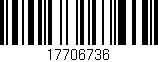 Código de barras (EAN, GTIN, SKU, ISBN): '17706736'