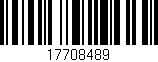 Código de barras (EAN, GTIN, SKU, ISBN): '17708489'