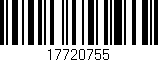Código de barras (EAN, GTIN, SKU, ISBN): '17720755'