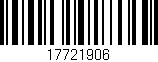 Código de barras (EAN, GTIN, SKU, ISBN): '17721906'