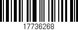 Código de barras (EAN, GTIN, SKU, ISBN): '17736268'