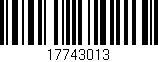 Código de barras (EAN, GTIN, SKU, ISBN): '17743013'