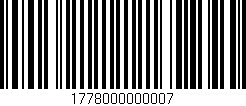 Código de barras (EAN, GTIN, SKU, ISBN): '1778000000007'