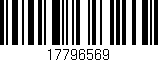 Código de barras (EAN, GTIN, SKU, ISBN): '17796569'