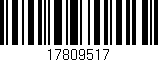 Código de barras (EAN, GTIN, SKU, ISBN): '17809517'