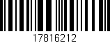 Código de barras (EAN, GTIN, SKU, ISBN): '17816212'