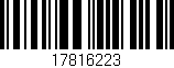 Código de barras (EAN, GTIN, SKU, ISBN): '17816223'