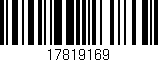 Código de barras (EAN, GTIN, SKU, ISBN): '17819169'
