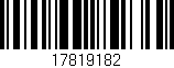 Código de barras (EAN, GTIN, SKU, ISBN): '17819182'