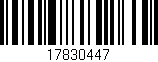 Código de barras (EAN, GTIN, SKU, ISBN): '17830447'