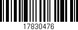 Código de barras (EAN, GTIN, SKU, ISBN): '17830476'