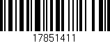 Código de barras (EAN, GTIN, SKU, ISBN): '17851411'