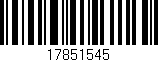 Código de barras (EAN, GTIN, SKU, ISBN): '17851545'