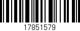 Código de barras (EAN, GTIN, SKU, ISBN): '17851579'