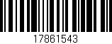 Código de barras (EAN, GTIN, SKU, ISBN): '17861543'
