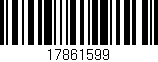 Código de barras (EAN, GTIN, SKU, ISBN): '17861599'