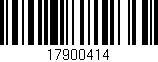 Código de barras (EAN, GTIN, SKU, ISBN): '17900414'