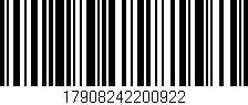 Código de barras (EAN, GTIN, SKU, ISBN): '17908242200922'
