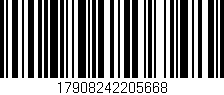 Código de barras (EAN, GTIN, SKU, ISBN): '17908242205668'