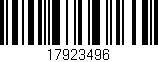 Código de barras (EAN, GTIN, SKU, ISBN): '17923496'