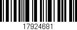 Código de barras (EAN, GTIN, SKU, ISBN): '17924681'