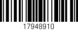 Código de barras (EAN, GTIN, SKU, ISBN): '17948910'