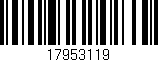 Código de barras (EAN, GTIN, SKU, ISBN): '17953119'