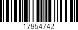 Código de barras (EAN, GTIN, SKU, ISBN): '17954742'