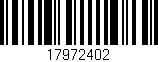 Código de barras (EAN, GTIN, SKU, ISBN): '17972402'