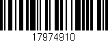 Código de barras (EAN, GTIN, SKU, ISBN): '17974910'