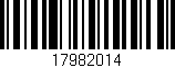 Código de barras (EAN, GTIN, SKU, ISBN): '17982014'