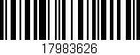 Código de barras (EAN, GTIN, SKU, ISBN): '17983626'