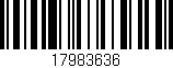 Código de barras (EAN, GTIN, SKU, ISBN): '17983636'