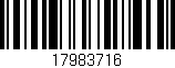 Código de barras (EAN, GTIN, SKU, ISBN): '17983716'