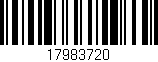 Código de barras (EAN, GTIN, SKU, ISBN): '17983720'