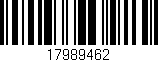 Código de barras (EAN, GTIN, SKU, ISBN): '17989462'