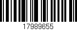 Código de barras (EAN, GTIN, SKU, ISBN): '17989655'