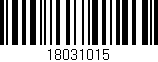 Código de barras (EAN, GTIN, SKU, ISBN): '18031015'