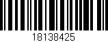 Código de barras (EAN, GTIN, SKU, ISBN): '18138425'