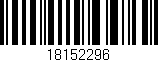 Código de barras (EAN, GTIN, SKU, ISBN): '18152296'