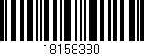 Código de barras (EAN, GTIN, SKU, ISBN): '18158380'