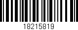Código de barras (EAN, GTIN, SKU, ISBN): '18215819'
