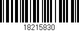 Código de barras (EAN, GTIN, SKU, ISBN): '18215830'