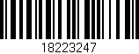 Código de barras (EAN, GTIN, SKU, ISBN): '18223247'